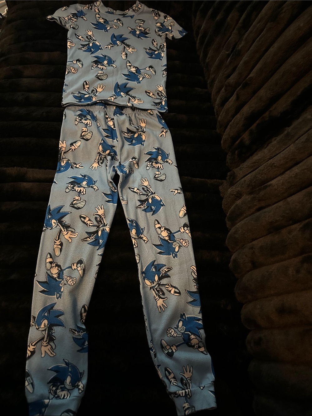 Disney Blue Sonic Print Kids Pajama Set